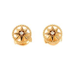 Dior Rose Des Vents Earrings 18K PG 750 Rose Des Vents Earrings Pierced